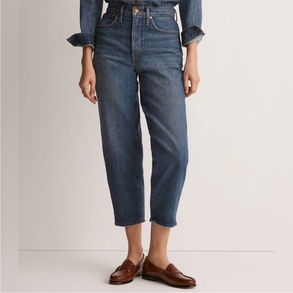 Madewell Dark Blue Ankle Jeans Style: Balloon crop - Picture 1 of 6